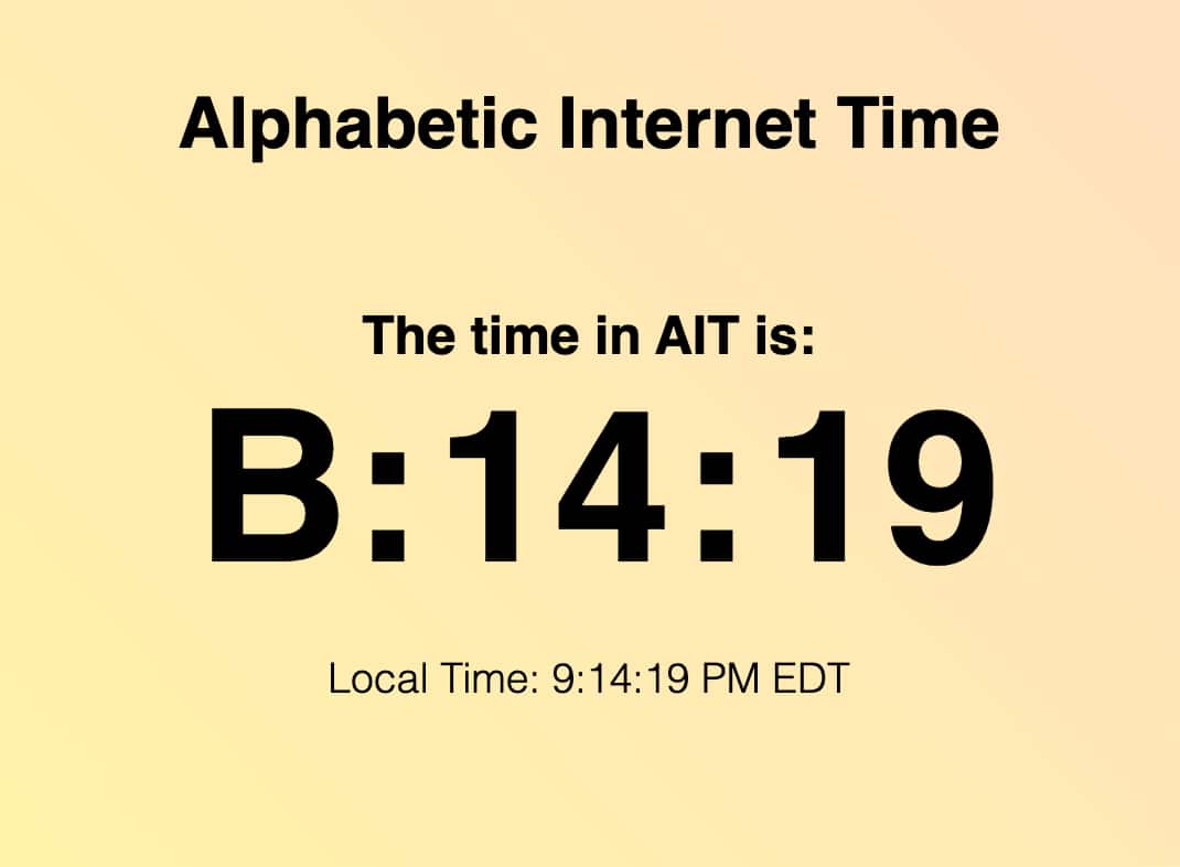 A screenshot of an AIT clock