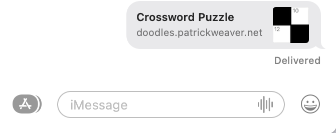 A screenshot of an iMessage conversation with a not broken link in it