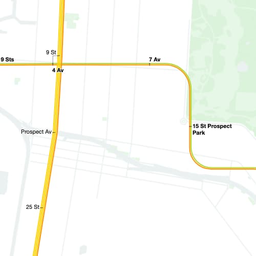 A screenshot of the MTA map.