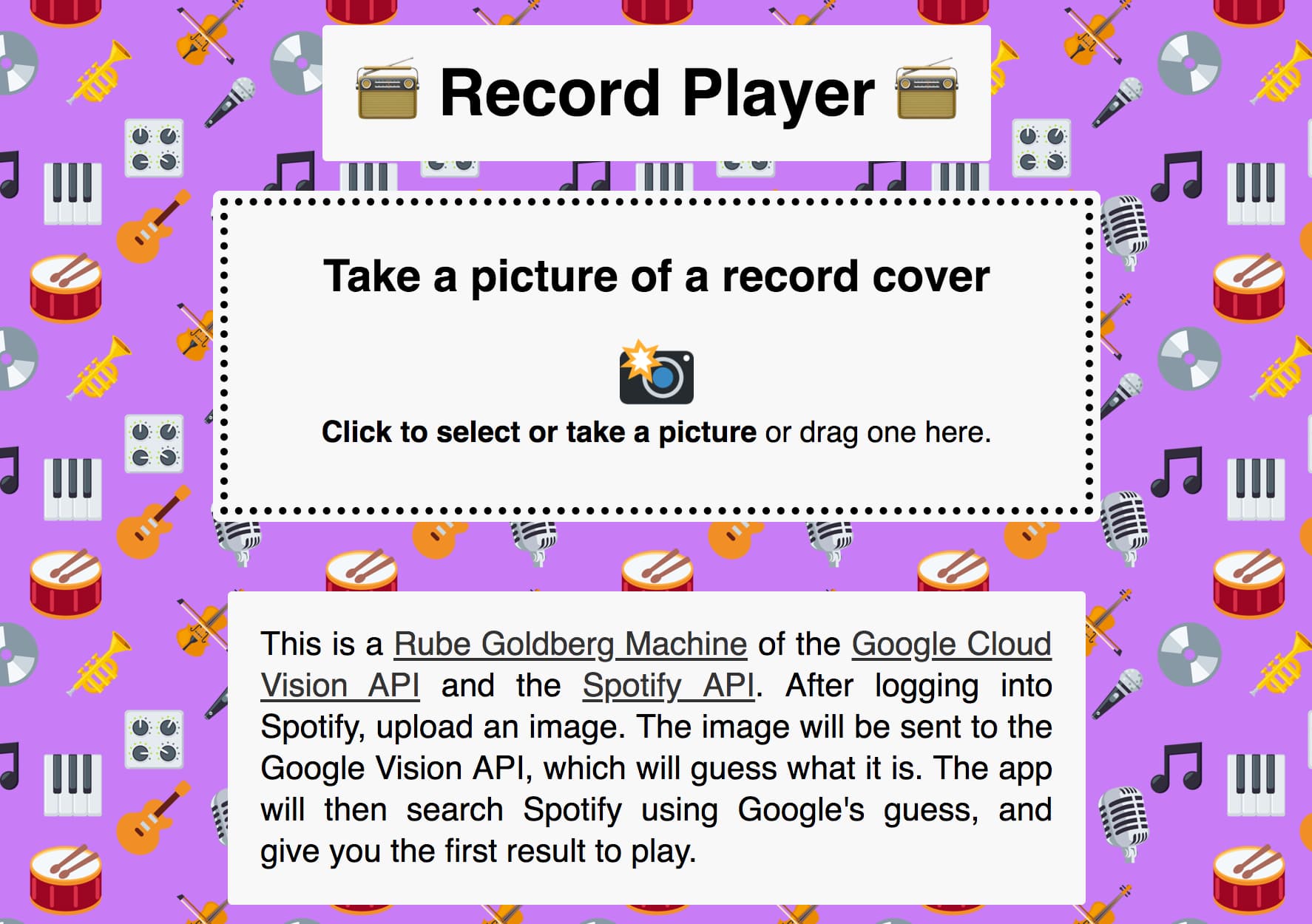 A screenshot of the app